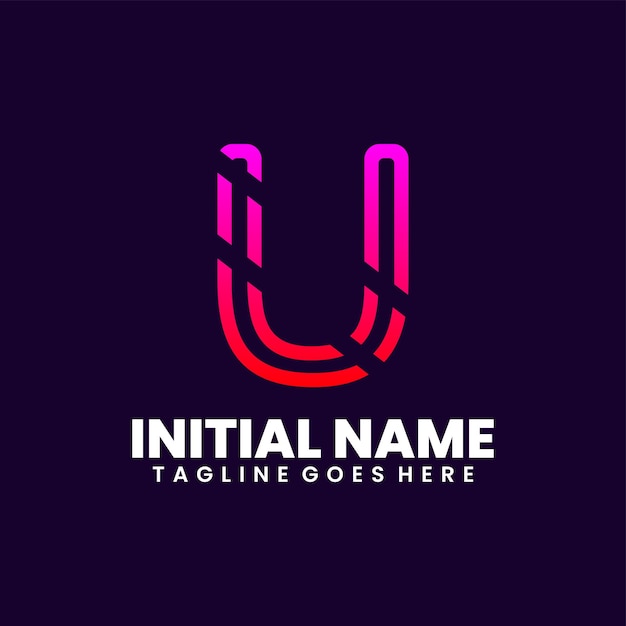 initial name colorful logo design