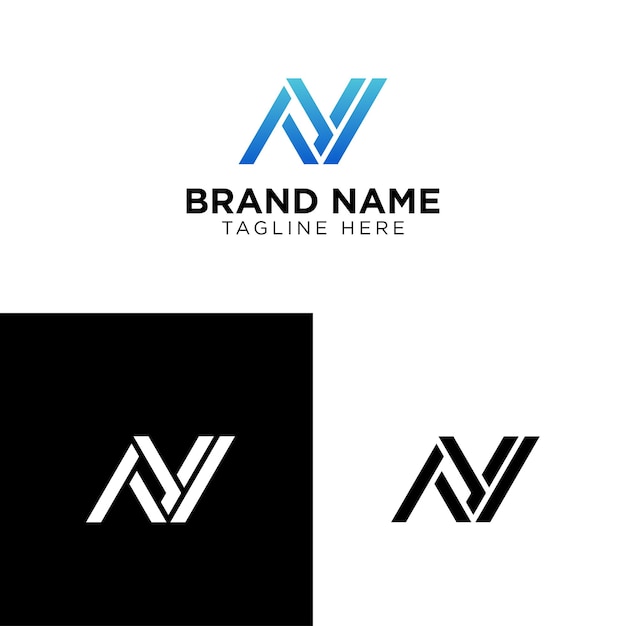 Monogramma moderno iniziale ny yn ed elegante design del logo, professional letters vector
