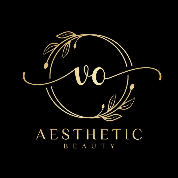 Vector initial o aesthetic beauty logo