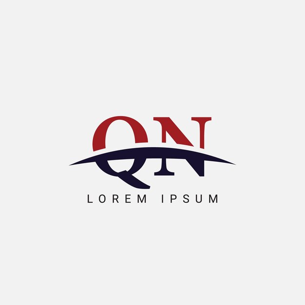 Initial Q N QN Letter Logo design vector template Graphic Symbol for Corporate Business Identity