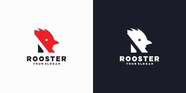 Initial r logo, initial with rooster head, reference logo