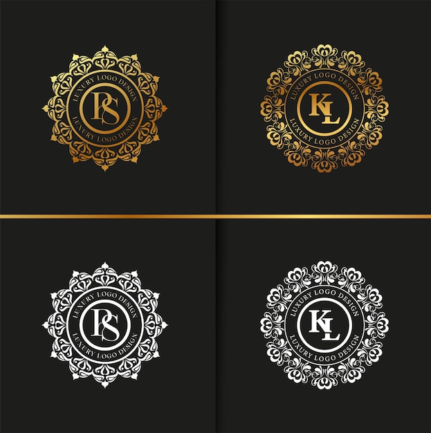 Initial rs luxury logo design template