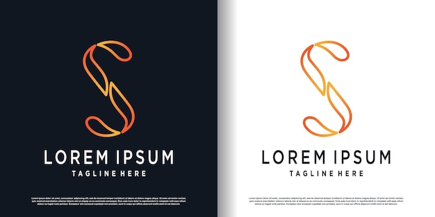 Initial s logo design with creative concept premium vector