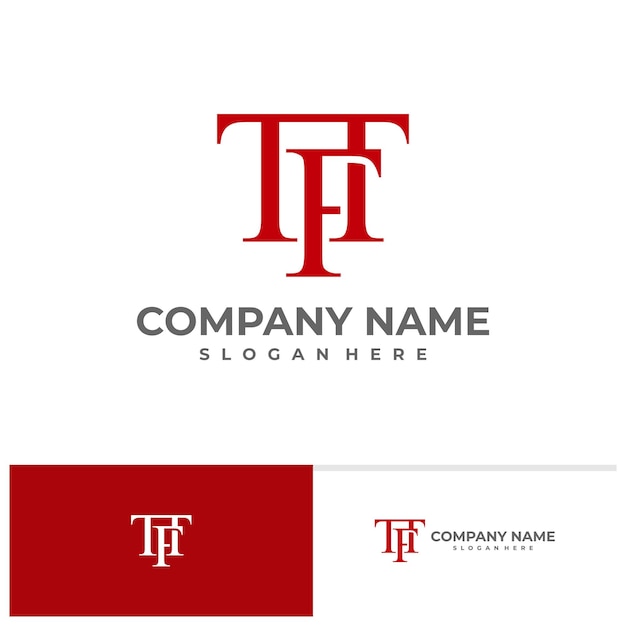 Initial t f t logo design vector template creative t logo design concepts