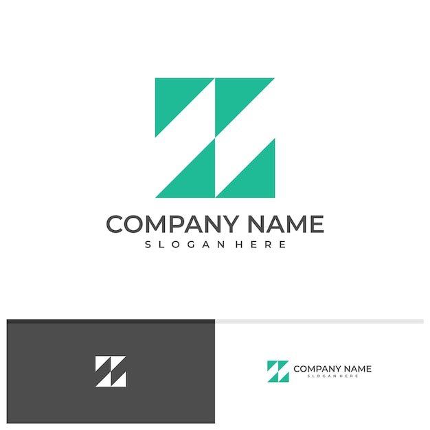 Начальный векторный шаблон логотипа TZ Креативные концепции дизайна логотипа TZ
