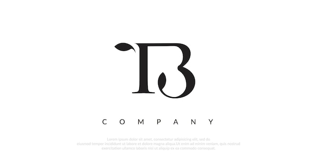 Initial TB Logo Design Vector