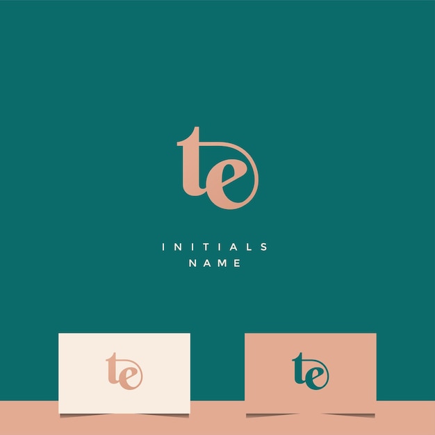 Initial TE Monogram Logo Design