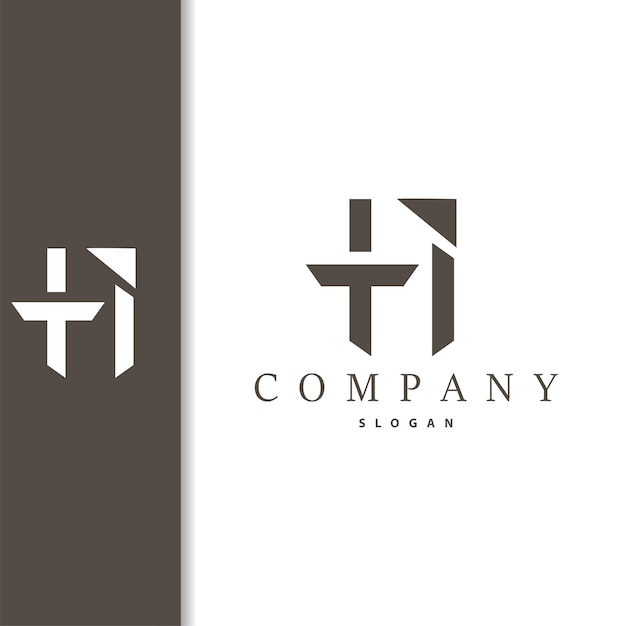 Initial TH Letter Logo Modern and Luxury Minimalist HT Logo Vector Template