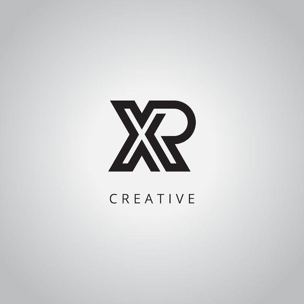 초기 독특한 XR RX 글자 비즈니스 로고 디자인 터 템플릿