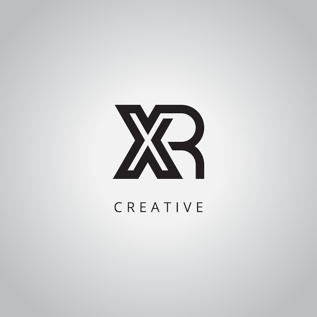 초기 독특한 XR RX 글자 비즈니스 로고 디자인 터 템플릿