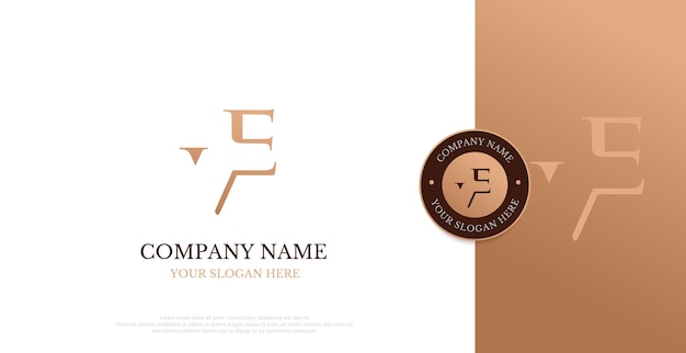 Initial VE Logo Design Vector