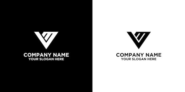 initial vm logo designs template Premium Vector