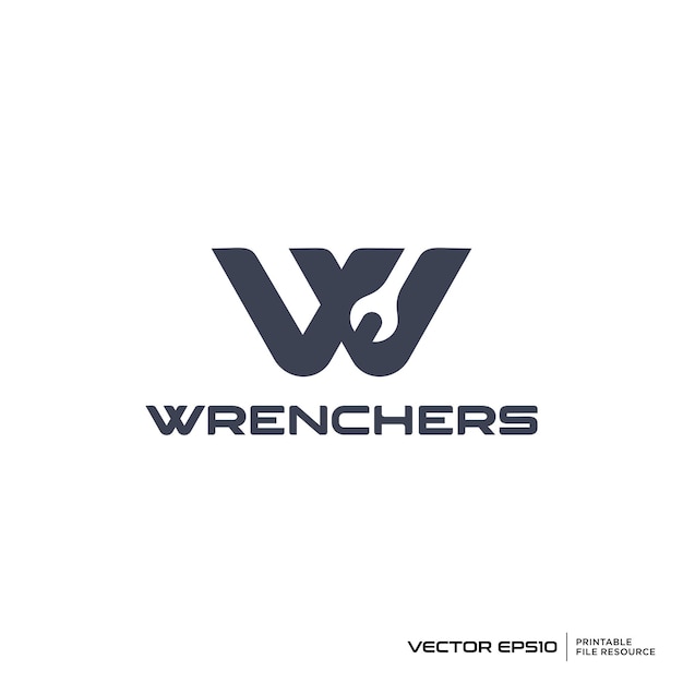 Initial W technical logo vector illustration