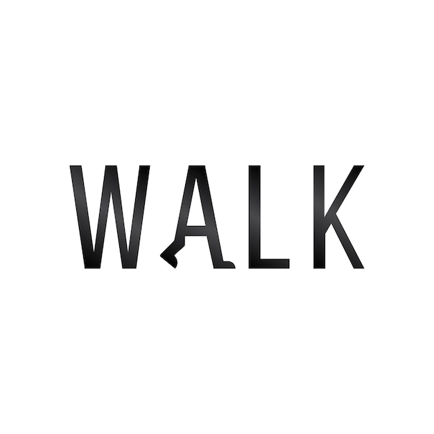 Initial walk vector logo