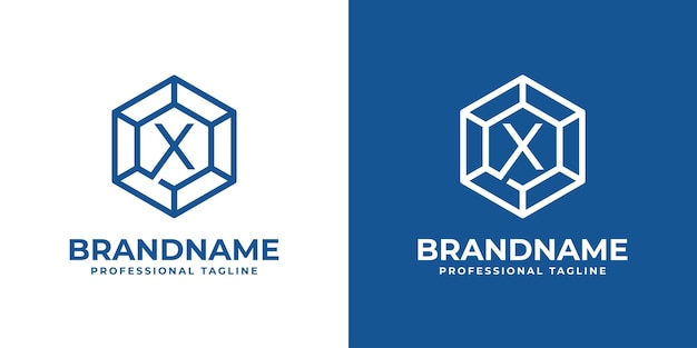 Initial X Hexagon Diamond Logo suitable for any business with X initial