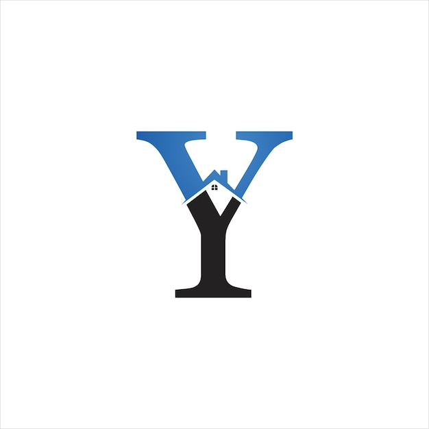 Initial y logo with real estate design abstract icon