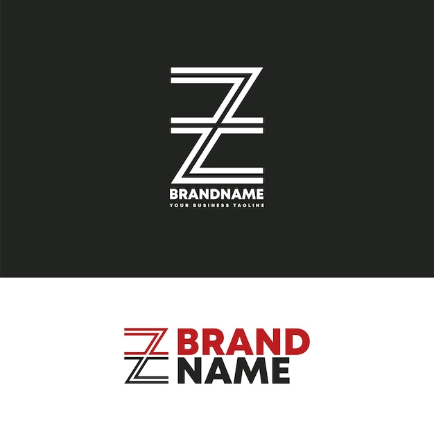 Design elegante del logo iniziale z modello creativo della firma iniziale