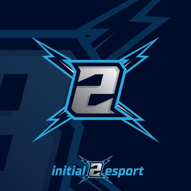 Initial Z letter esport logo illustration esport mascot gamer team work design streamer logo