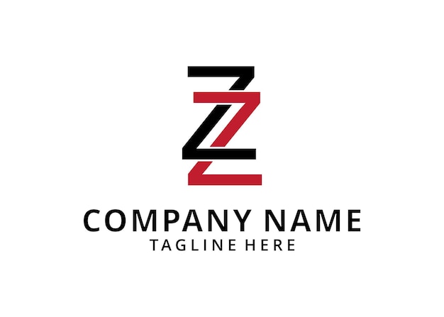 Initial ZZ Letter Logo Design Template Vector