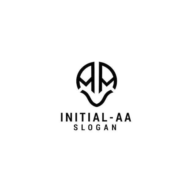 InitialAA logo pictogram ontwerp sjabloon premium vector