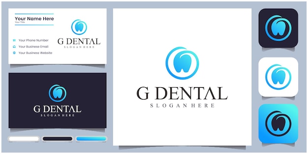 Initialen G Dental eenvoudig logo Dental Logo Design Tandarts Logo Dental Clinic Logo tandarts