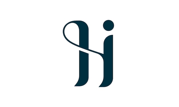 Initialen HJ logo sjabloon