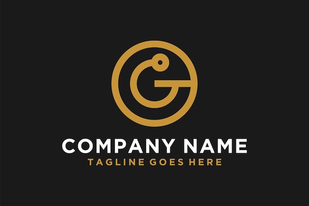 Initialen Monogram G en C logo-ontwerp