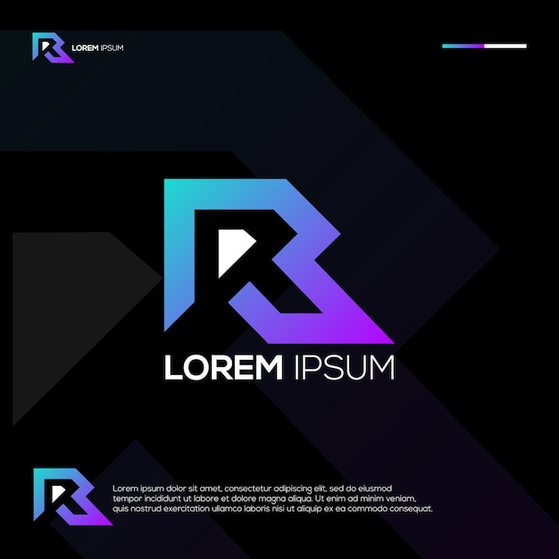 Initialen R abstract logo-ontwerp