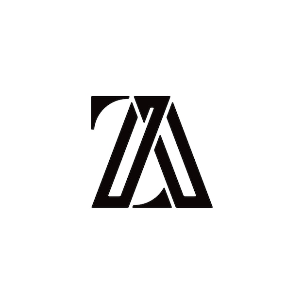 Initialen ZA of AZ Monogram Logo