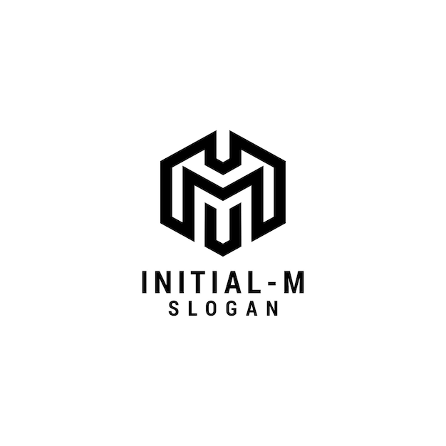 InitialM 로고 아이콘 디자인 템플릿 프리미엄 벡터