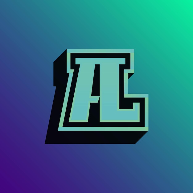 Логотип initials al яркого цвета подходит для киберспортивных команд и не только