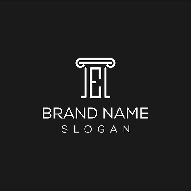 Initials e legal company logo template design