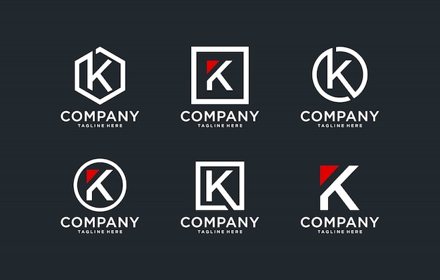 Vector initials k logo design template.