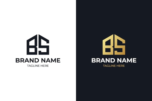 Initials letter BS realtor, real estate and property business logo design