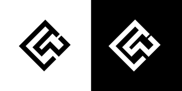 Initials logo t and p square