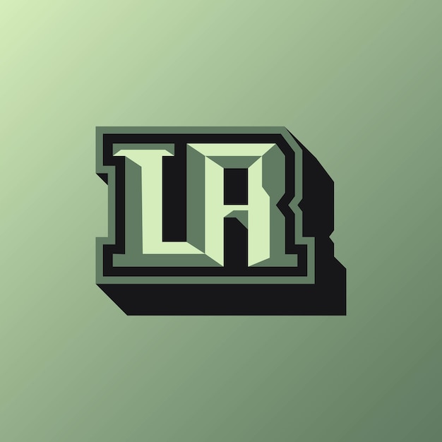 Vector initials lr logo with a bright color is suitable for esports teams and others