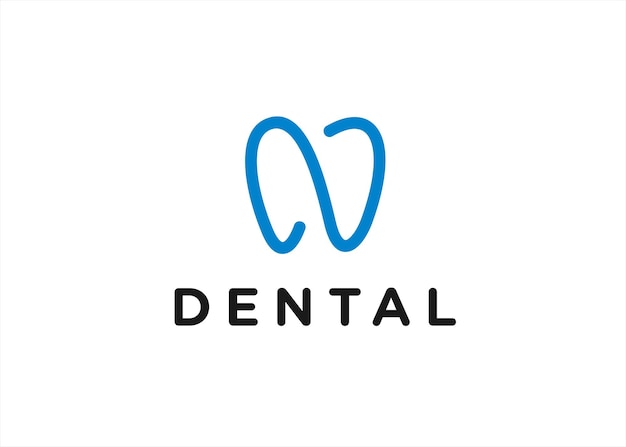 initials n dental logo design vector illustration