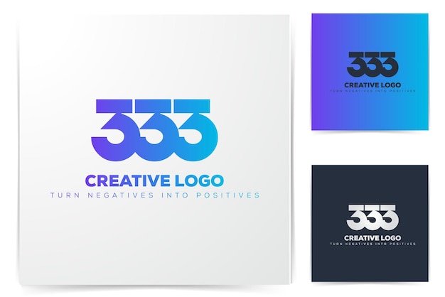 Le iniziali numero 3 logo moderno idee ispirazione logo design modello illustrazione vettoriale isolato