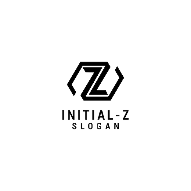 InitialZ 로고 아이콘 디자인 템플릿 프리미엄 벡터