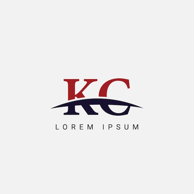 Initieel K C KC Letter Logo ontwerp vector sjabloon Grafisch symbool voor Corporate Business Identity