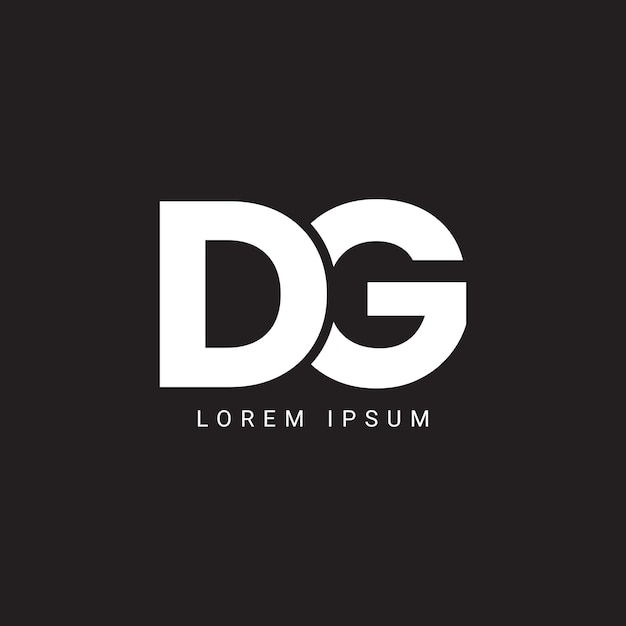 Initieel Letter DG GD Linked Logo Flat Vector Logo Design Template Element