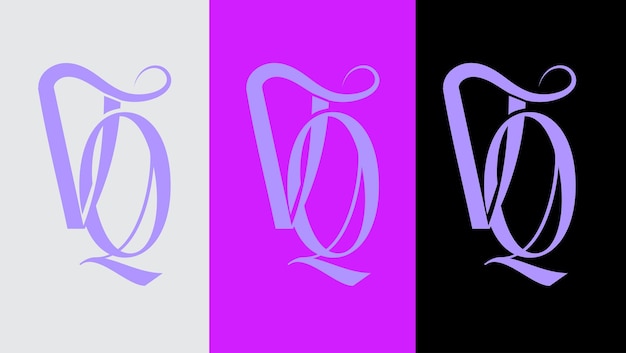 Vector initieel letter vq logo ontwerp creatief modern symbool icoon monogram