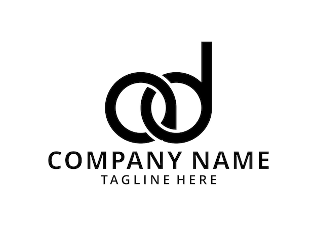 initiële AD Letter Logo Design met creatieve moderne trendy typografie