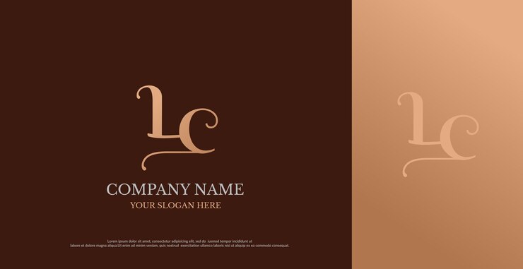 Vector initiële lc logo design vector