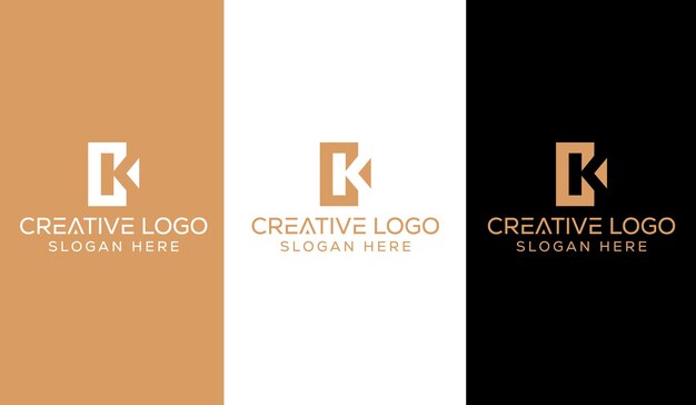Initiële Letter CK Logo Design Creatief Modern Symboolpictogram