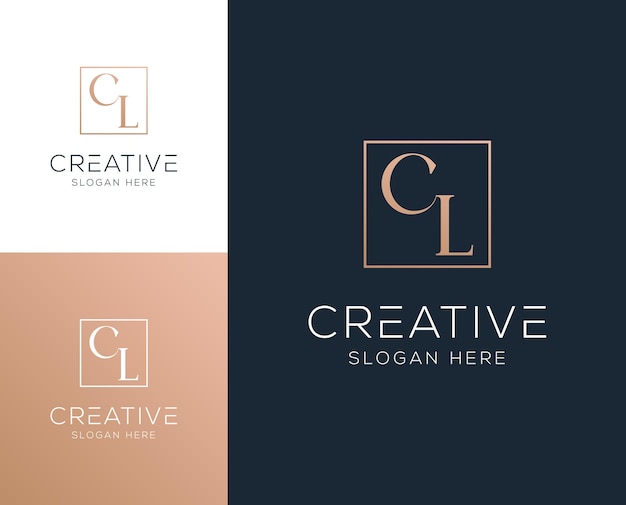 Initiële letter CL LC logo ontwerp vectorillustratie