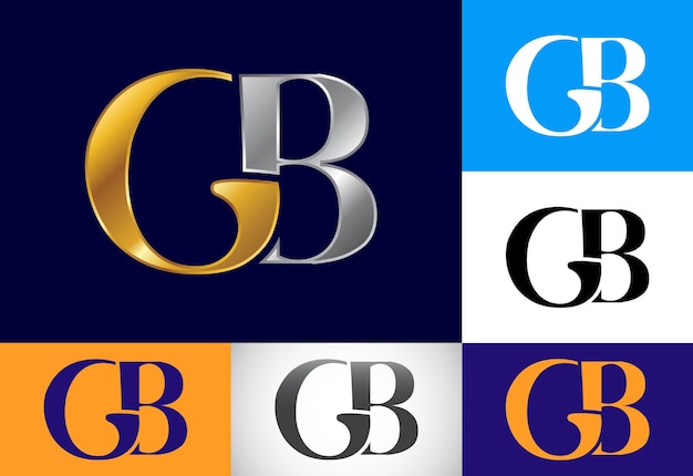 Initiële letter GB Logo Design Vector Graphic Alfabet Symbool voor bedrijfsidentiteit