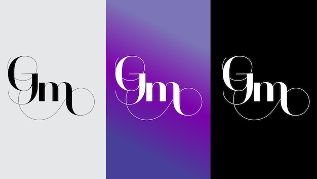 Initiële letter gm logo ontwerp creatief modern symbool pictogram monogram