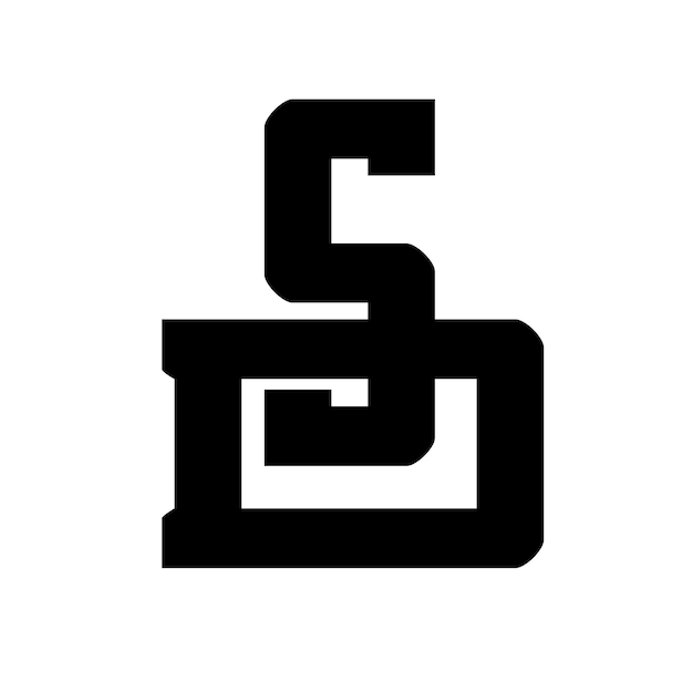 Initiële letter SD logo vector ontwerp