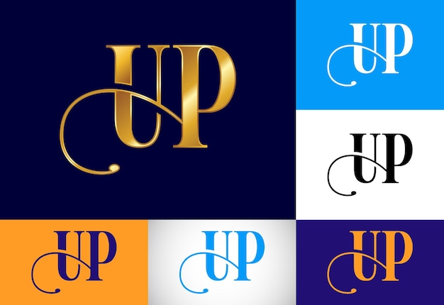 Initiële Letter UP Logo Ontwerp Vector Sjabloon Grafisch Alfabet Symbool Voor Corporate Business Identity